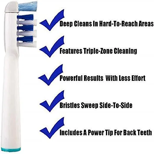 Compatible Replacement Toothbrush Heads Refill for Oral-B Electric Deep Sweep