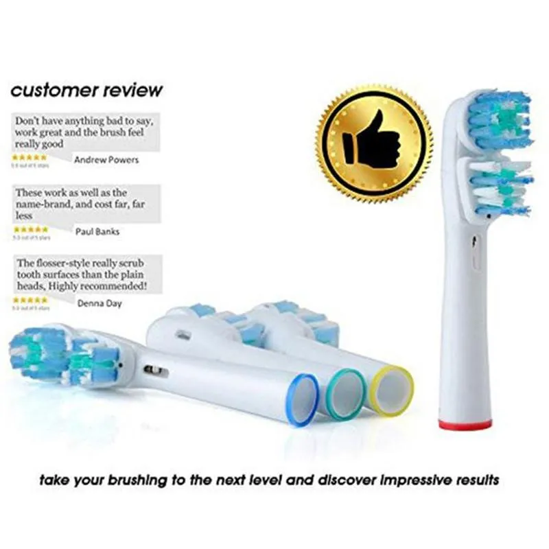 Compatible Replacement Toothbrush Heads Refill for Oral-B Electric Dual Clean