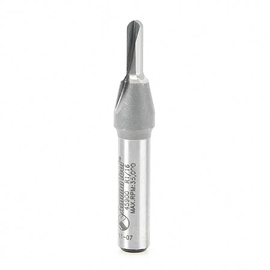 Core Box Router Bit | 1⁄16 Radius x 1⁄8 Dia x 3⁄8 x 1⁄4"Shank | 45900 | 738685859001