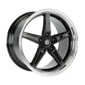 Cosmis Racing R5 Wheels (18x9.5) [Black w/ Machined Lip  30mm Offset] 5x114.3