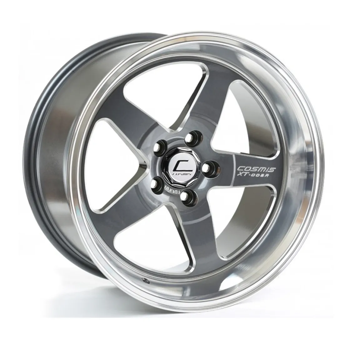 Cosmis Racing XT-005R Wheels (18x9) [Gunmetal w/ Machined Lip  25mm Offset] 5x120