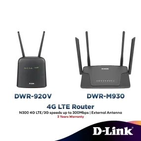 D-Link DWR-920V / DWR-M930 N300 Gigabit LAN 4G LTE Router similar with MR200 MR6400 4G680V2 DWR-921