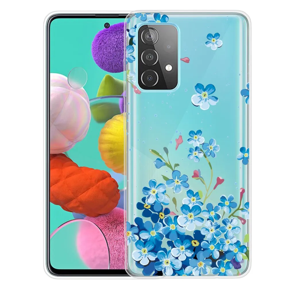 Deco Samsung Galaxy A73 case - Blue Flowers