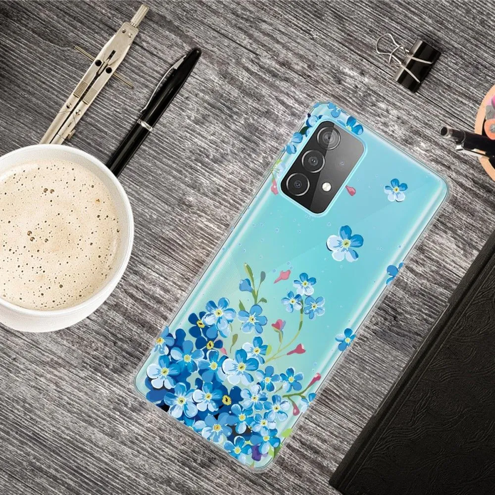 Deco Samsung Galaxy A73 case - Blue Flowers