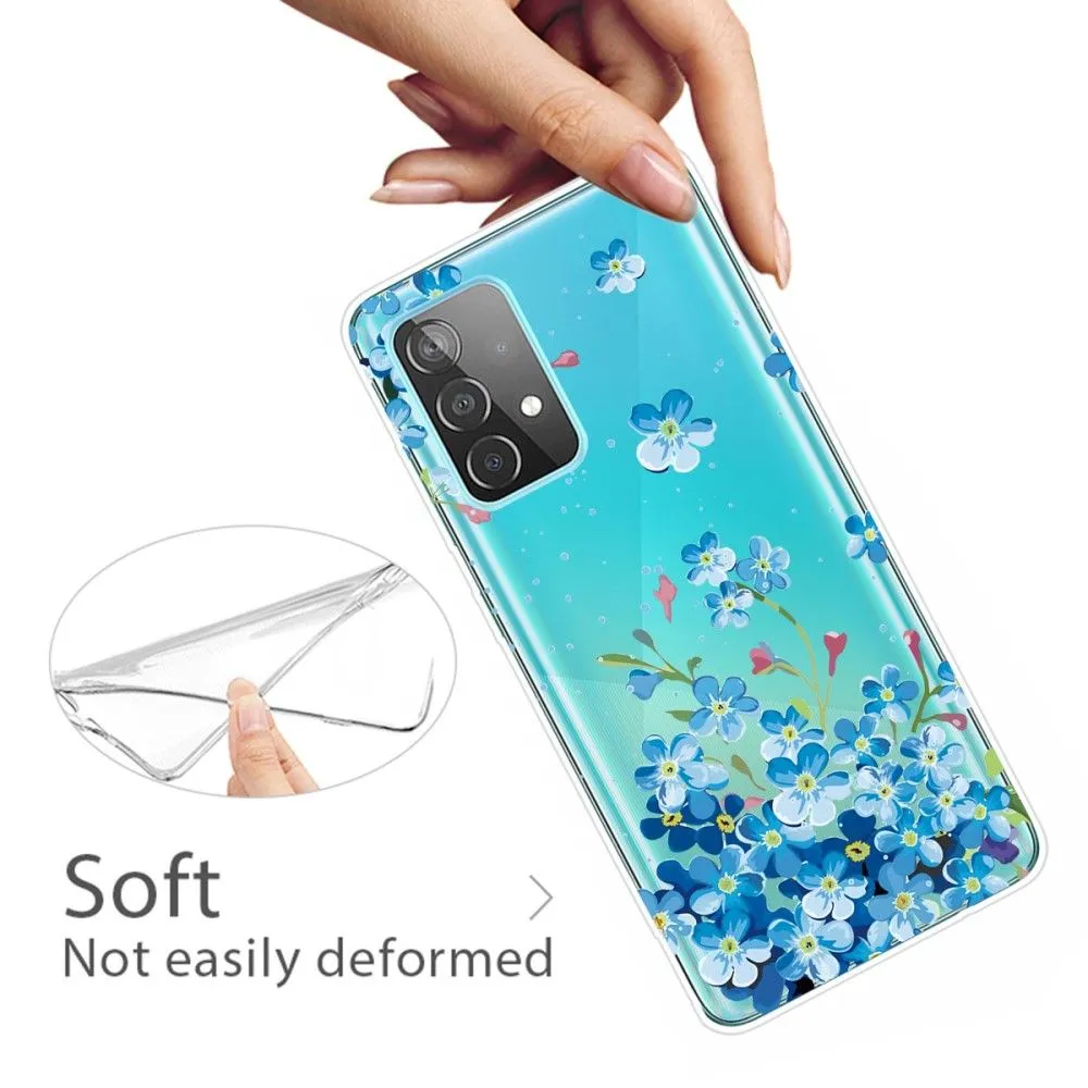 Deco Samsung Galaxy A73 case - Blue Flowers