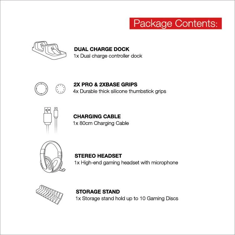 DOBE Protective Pack 5 IN 1 For PS4 TP4-18101