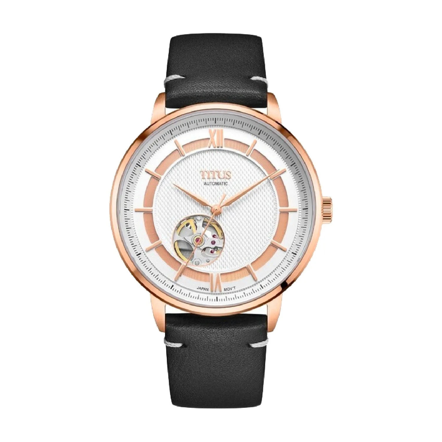 Enlight 3 Hands Mechanical Leather Men Watch W06-03277-006