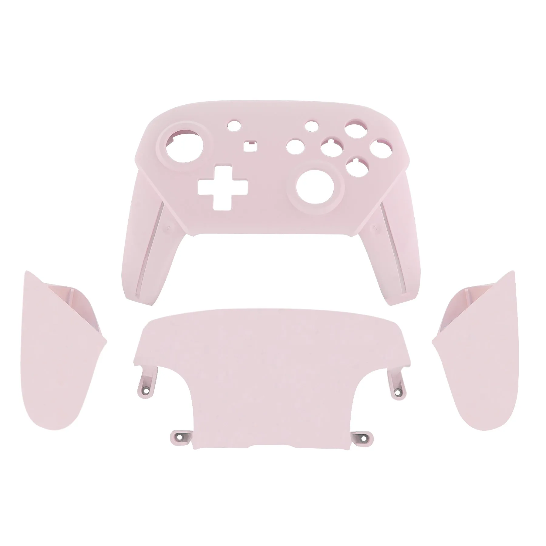 eXtremeRate Cherry Blossoms Pink Faceplate Backplate Handles for Nintendo Switch Pro Controller, DIY Replacement Grip Housing Shell Cover for Nintendo Switch Pro - Controller NOT Included - FRP307