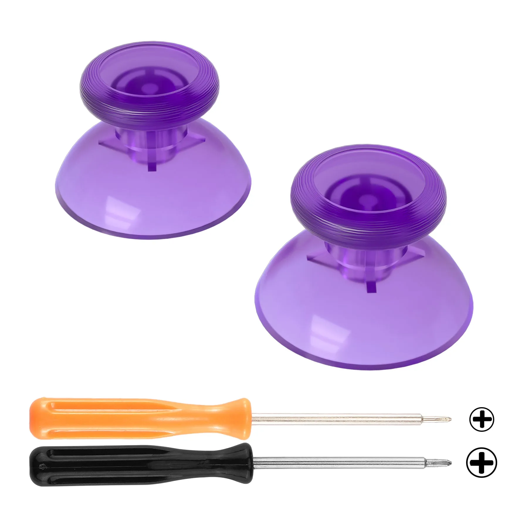 eXtremeRate Clear Atomic Purple Replacement 3D Joystick Thumbsticks, Analog Thumb Sticks with Phillips Screwdriver for Nintendo Switch Pro Controller - KRM534