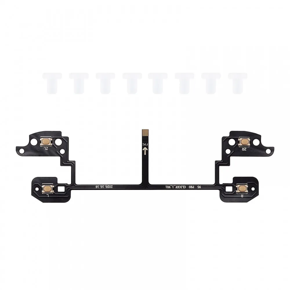 eXtremeRate Clicky Hair Trigger Kit for Nintendo Switch Pro Controller Shoulder Buttons, Custom Flashshot Trigger Stop Flex Cable for Nintendo Switch Pro Controller - NSMD001