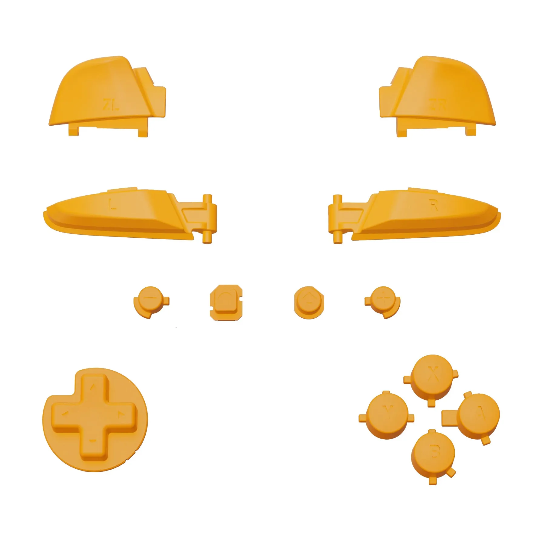 eXtremeRate DIY Replacement Full Set Buttons for Nintendo Switch Pro Controller - Caution Yellow - KRP318