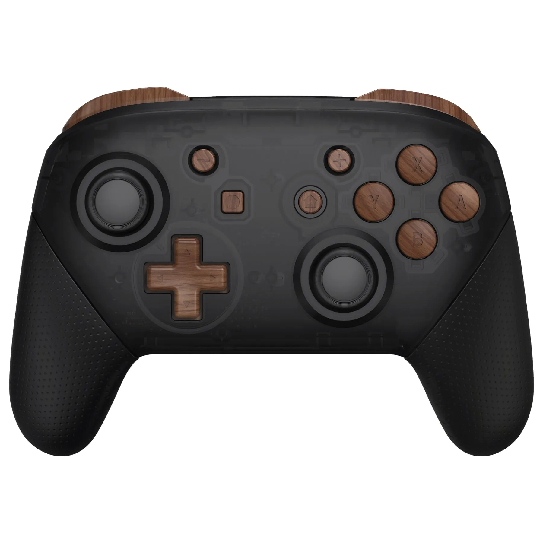 eXtremeRate DIY Replacement Full Set Buttons for Nintendo Switch Pro Controller - Wood Grain - KRS201