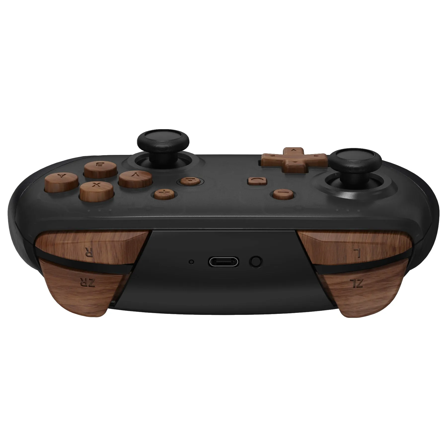 eXtremeRate DIY Replacement Full Set Buttons for Nintendo Switch Pro Controller - Wood Grain - KRS201