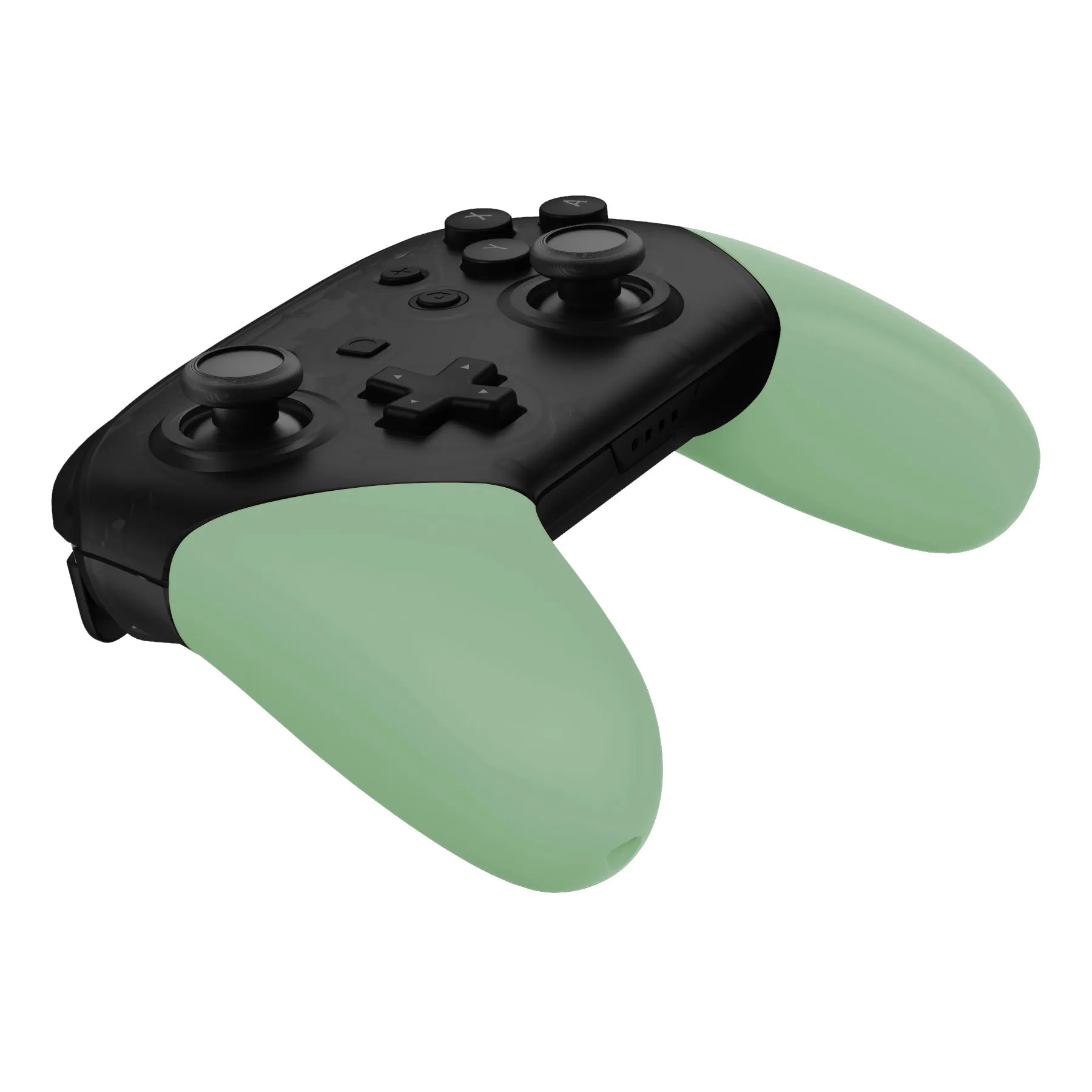 eXtremeRate Matcha Green Replacement Handle Grips for NS Switch Pro Controller, DIY Hand Grip Shell for NS Switch Pro Controller - Controller NOT Included - GRP339