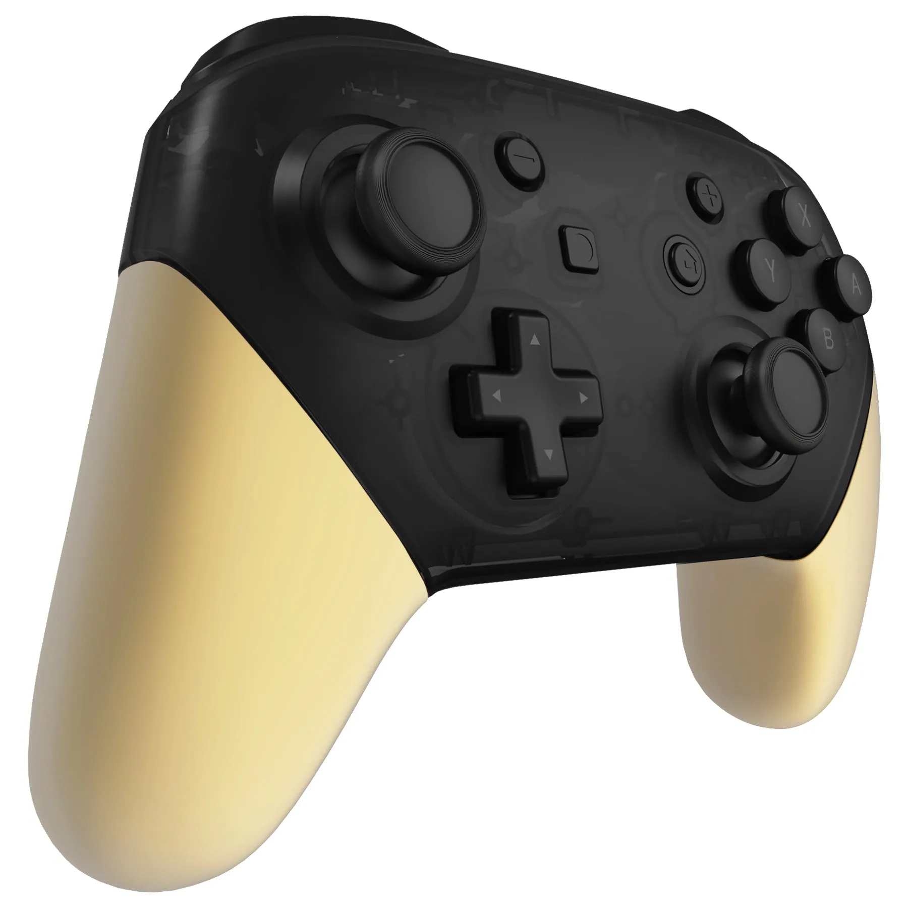 eXtremeRate Metallic Champagne Gold Replacement Handle Grips for Nintendo Switch Pro Controller, Soft Touch DIY Hand Grip Shell for Nintendo Switch Pro - Controller NOT Included - GRP358