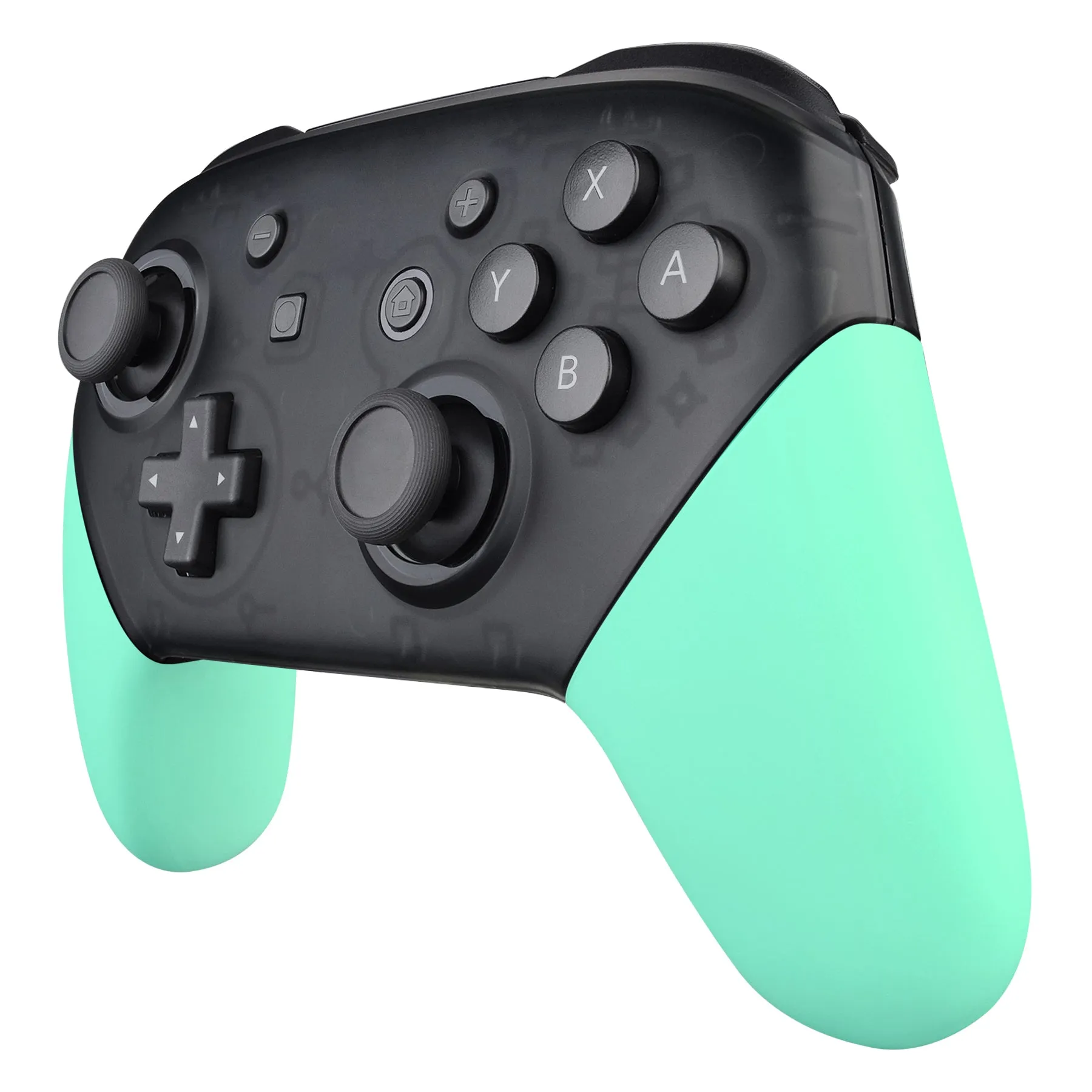 eXtremeRate Mint Green Replacement Handle Grips for Nintendo Switch Pro Controller, DIY Hand Grip Shell for Nintendo Switch Pro - Controller NOT Included - GRP309