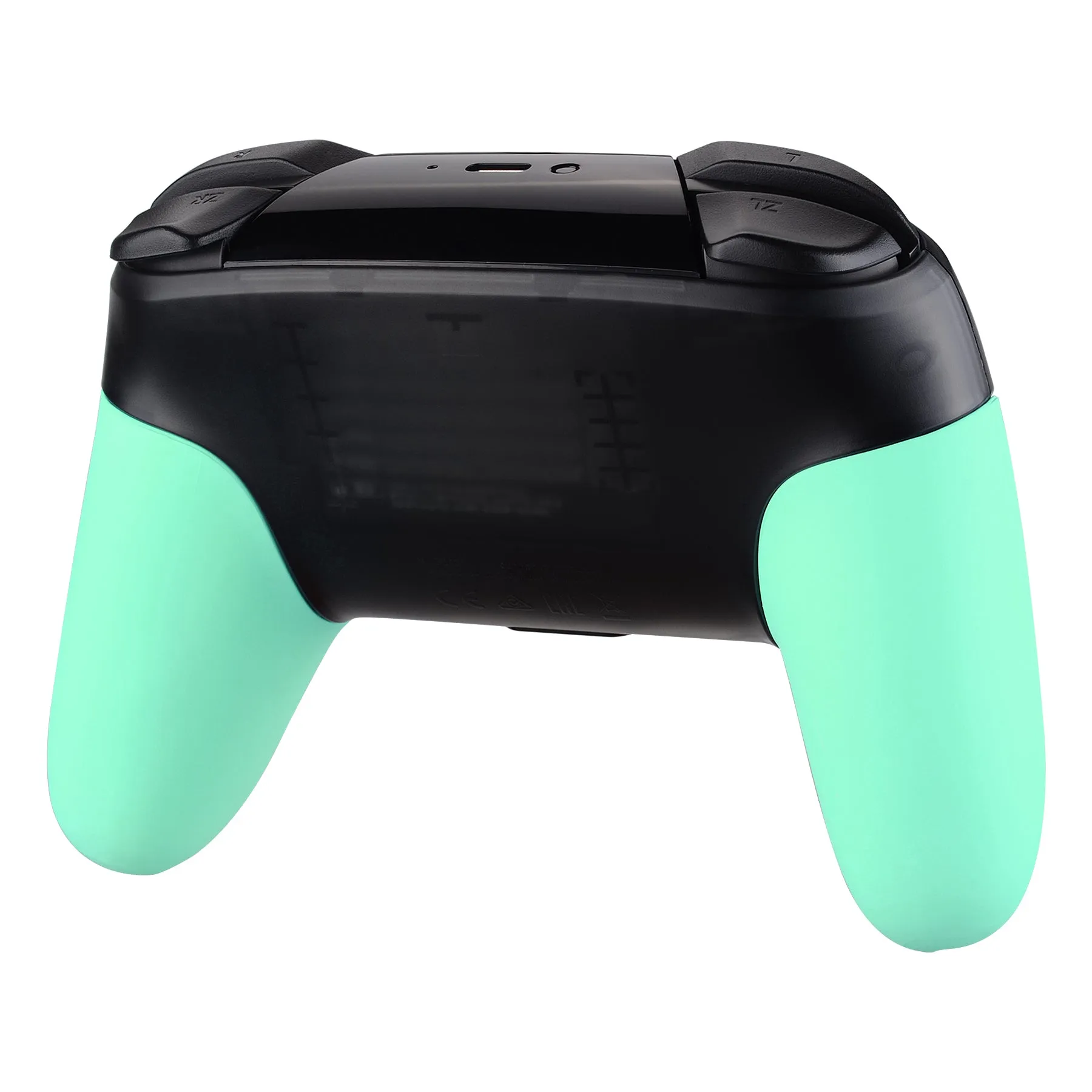 eXtremeRate Mint Green Replacement Handle Grips for Nintendo Switch Pro Controller, DIY Hand Grip Shell for Nintendo Switch Pro - Controller NOT Included - GRP309