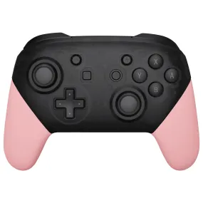 eXtremeRate Puffy Pink Replacement Handle Grips for NS Switch Pro Controller, DIY Hand Grip Shell for NS Switch Pro Controller - Controller NOT Included - GRP357