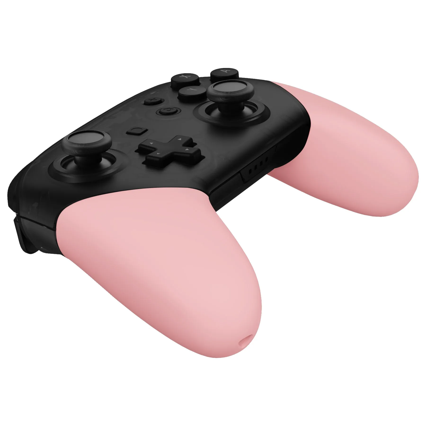 eXtremeRate Puffy Pink Replacement Handle Grips for NS Switch Pro Controller, DIY Hand Grip Shell for NS Switch Pro Controller - Controller NOT Included - GRP357