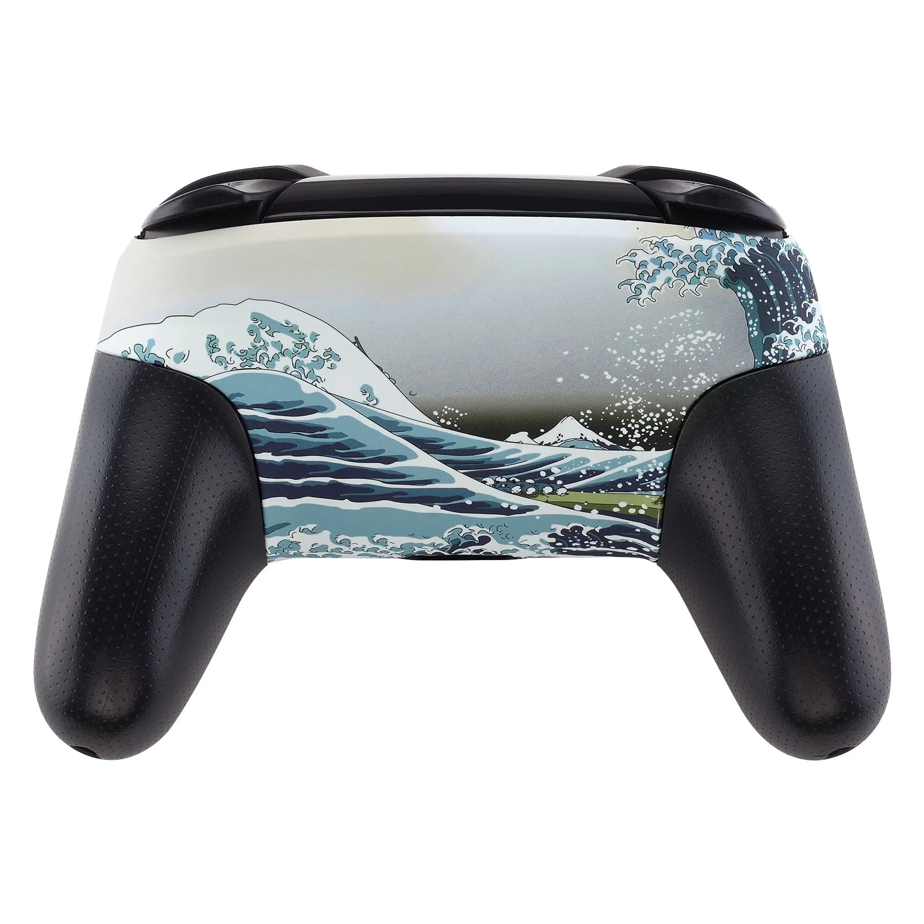 eXtremeRate The Great Wave Patterned Soft Touch Faceplate and Backplate Replacement Shell Housing Case for NS Switch Pro Controller- Controller NOT Included - MRT105