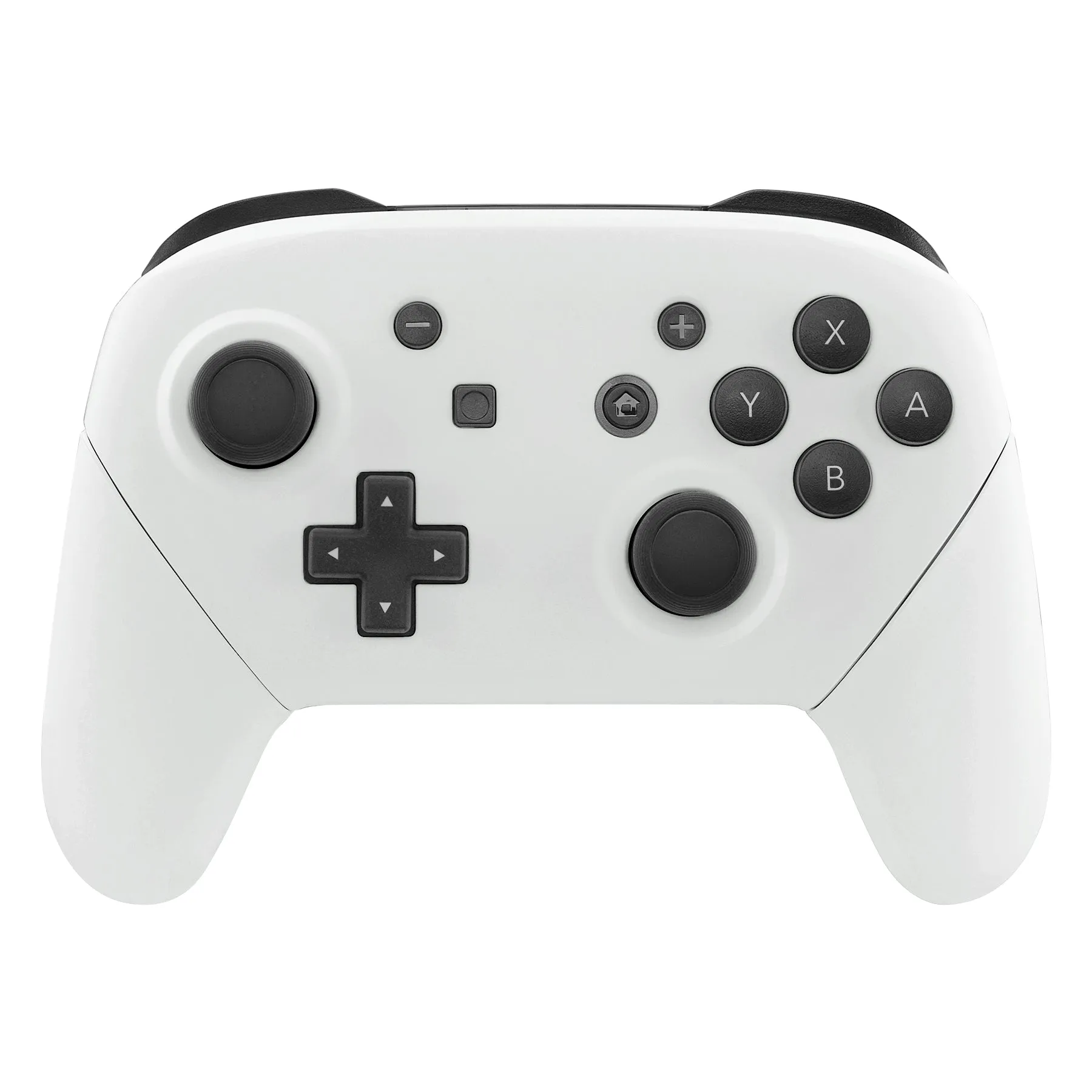 eXtremeRate White Faceplate Backplate Handles for Nintendo Switch Pro Controller, DIY Replacement Grip Housing Shell Cover for Nintendo Switch Pro - Controller NOT Included - FRP306