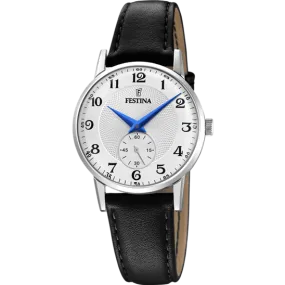 Festina Retro Leather Analog Ladies Watch I Model F20570/1 Quartz Movement