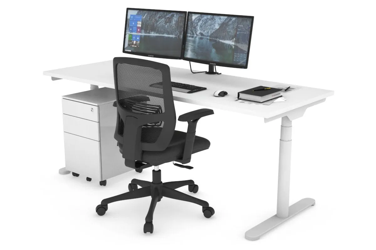 Flexi Premium Height Adjustable Single Workstation [1800L x 700W]