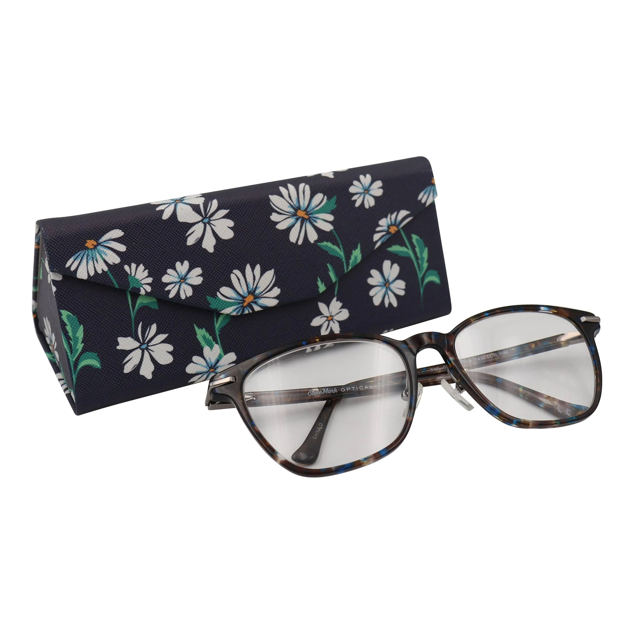 Flower Eyewear Glasses Case - Folding Hard Case - Daisy