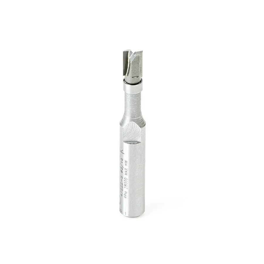 Flush Trim Plunge Router Bit | 3⁄16 Dia x 1⁄4 x 1⁄4" Shank with Upper BB | 47222-S | 738685222478