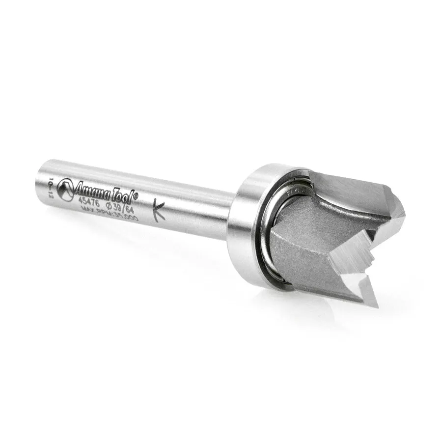 Flush Trim Plunge Router Bit | .615 Dia x 1⁄2 x 3⁄8"Shank with Upper BB | 45476 | 738685454763