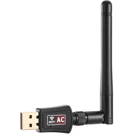 Fresh Fab Finds USB WiFi Adapter AC600Mbps 5G/2.4G Dual Band 802.11ac Wireless Network Adapter w/ 2dBi External Antennas For PC Desktop Laptop