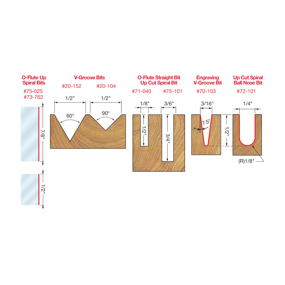 Freud 8 Piece CNC Router Bit General Purpose Set (87-208)