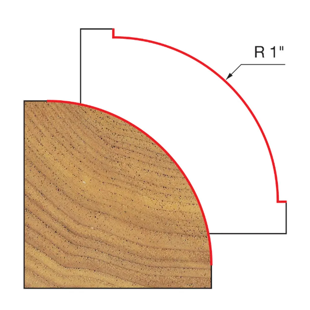 Freud Rounding Over Bit 1/2" Shank x 1" Radius