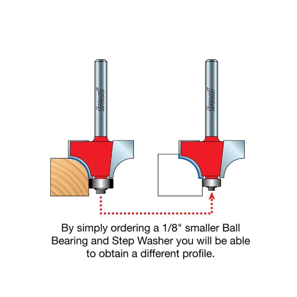 Freud Rounding Over Bit 1/2" Shank x 1" Radius