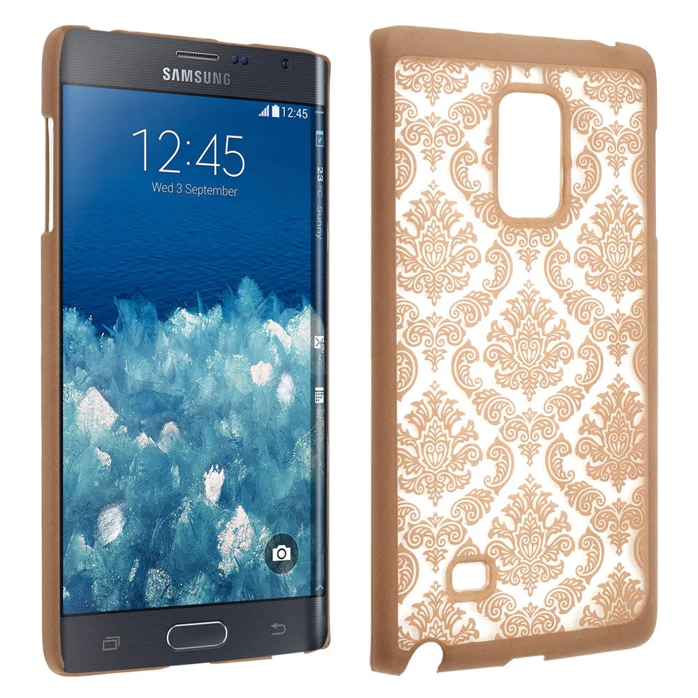 Galaxy Note Edge Case, Ultra Slim Damask Vintage Case Cover - Gold