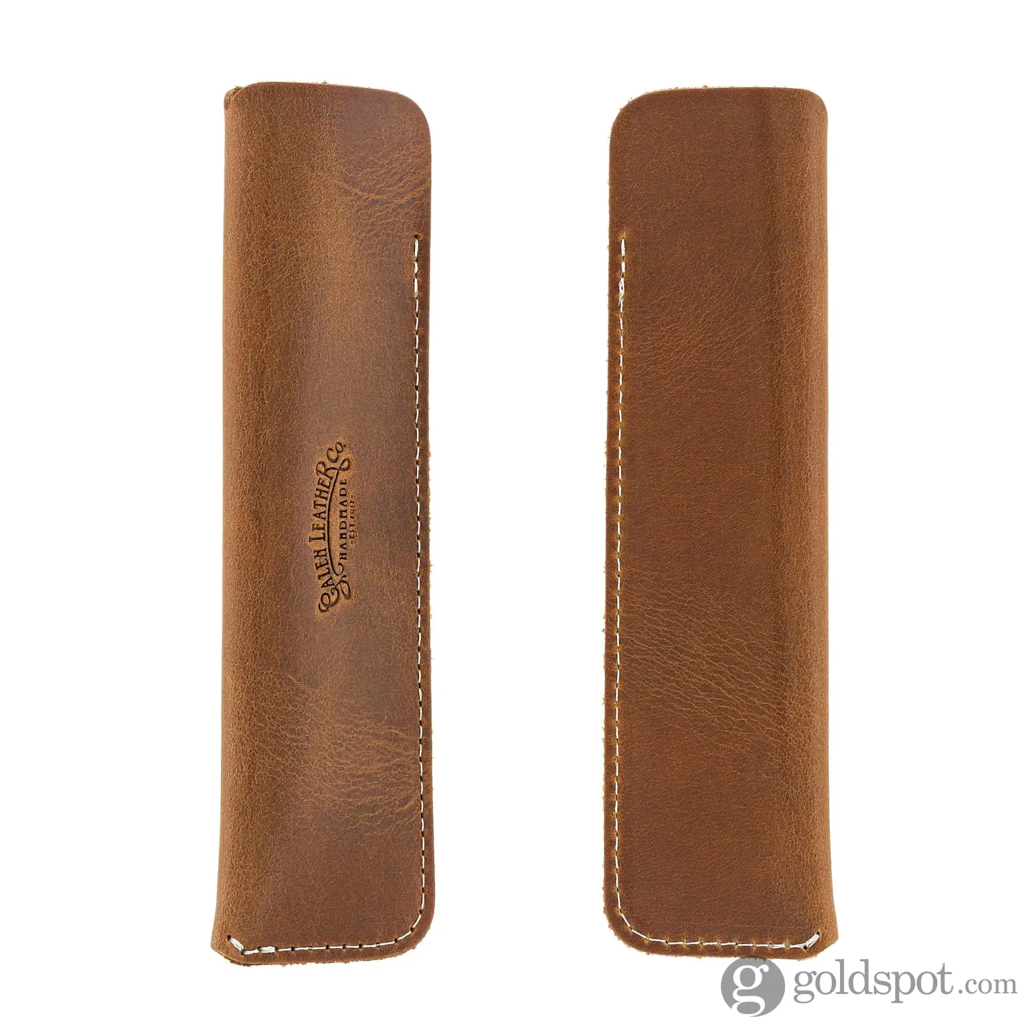 Galen Leather Single Pen Case in Crazy Horse Orange