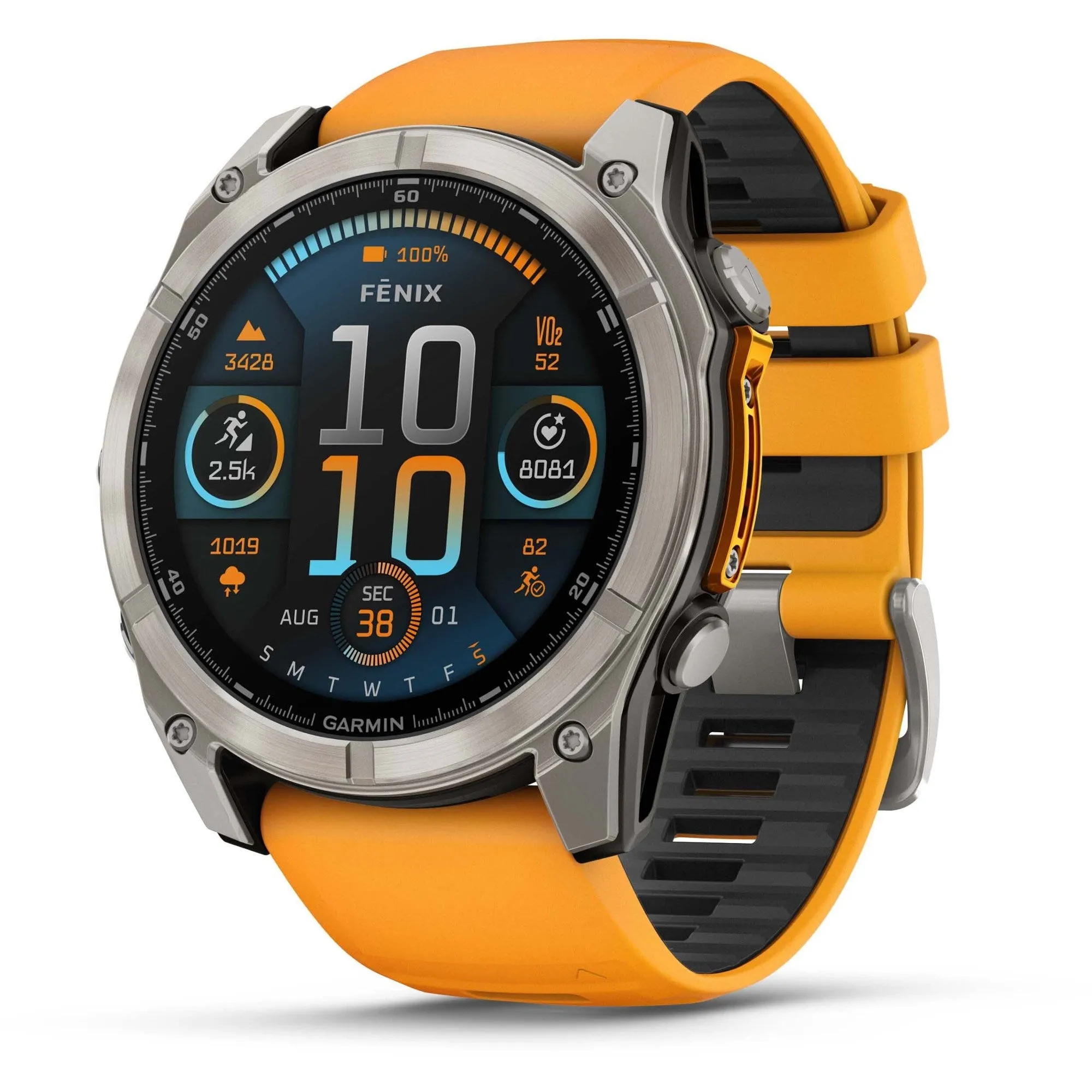 Garmin | Fenix 8 AMOLED Sapphire | Titanium/Spark Orange