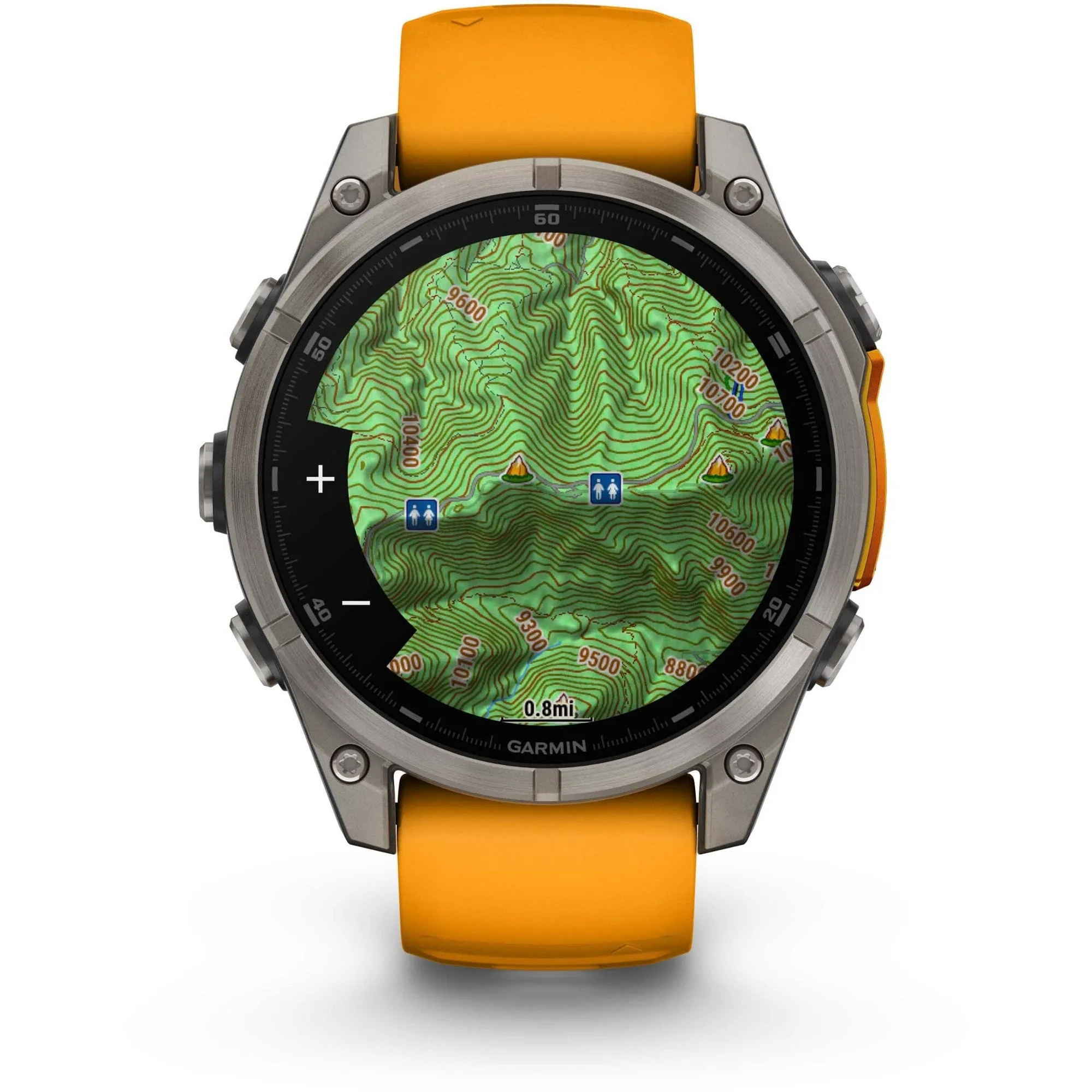 Garmin | Fenix 8 AMOLED Sapphire | Titanium/Spark Orange