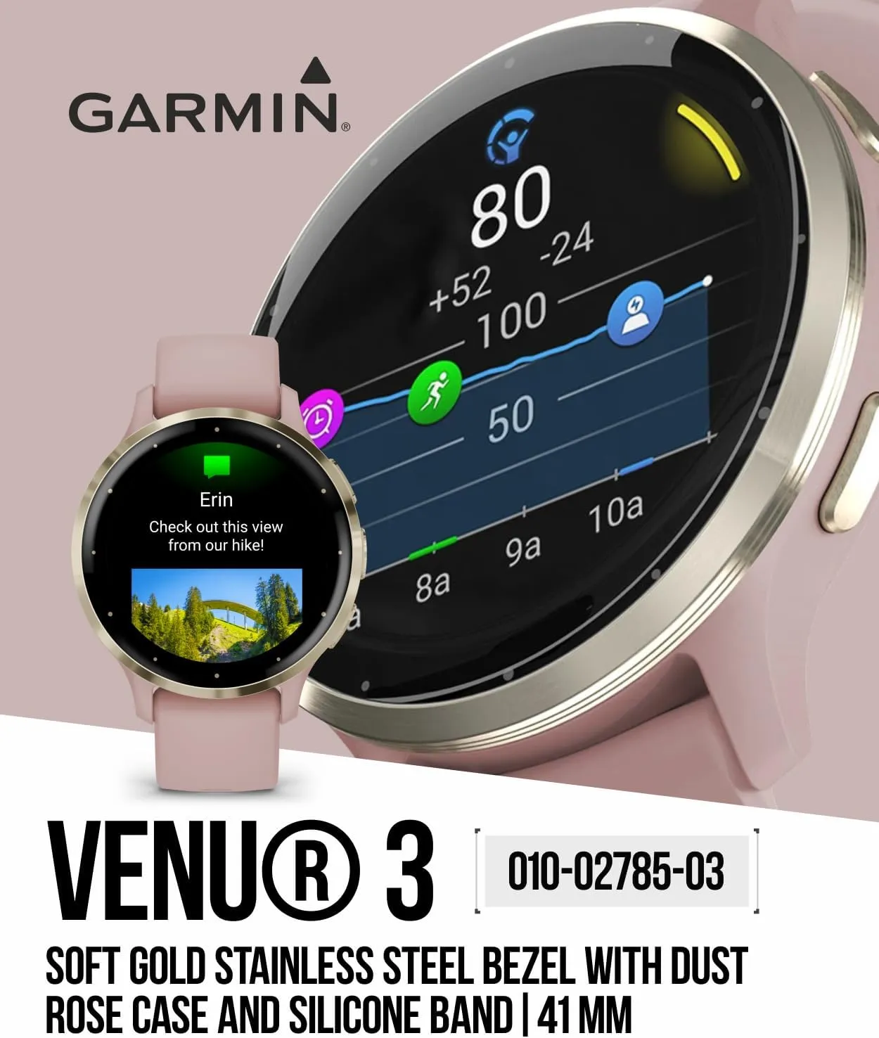 Garmin Venu 3S GPS Smartwatch, 41 mm