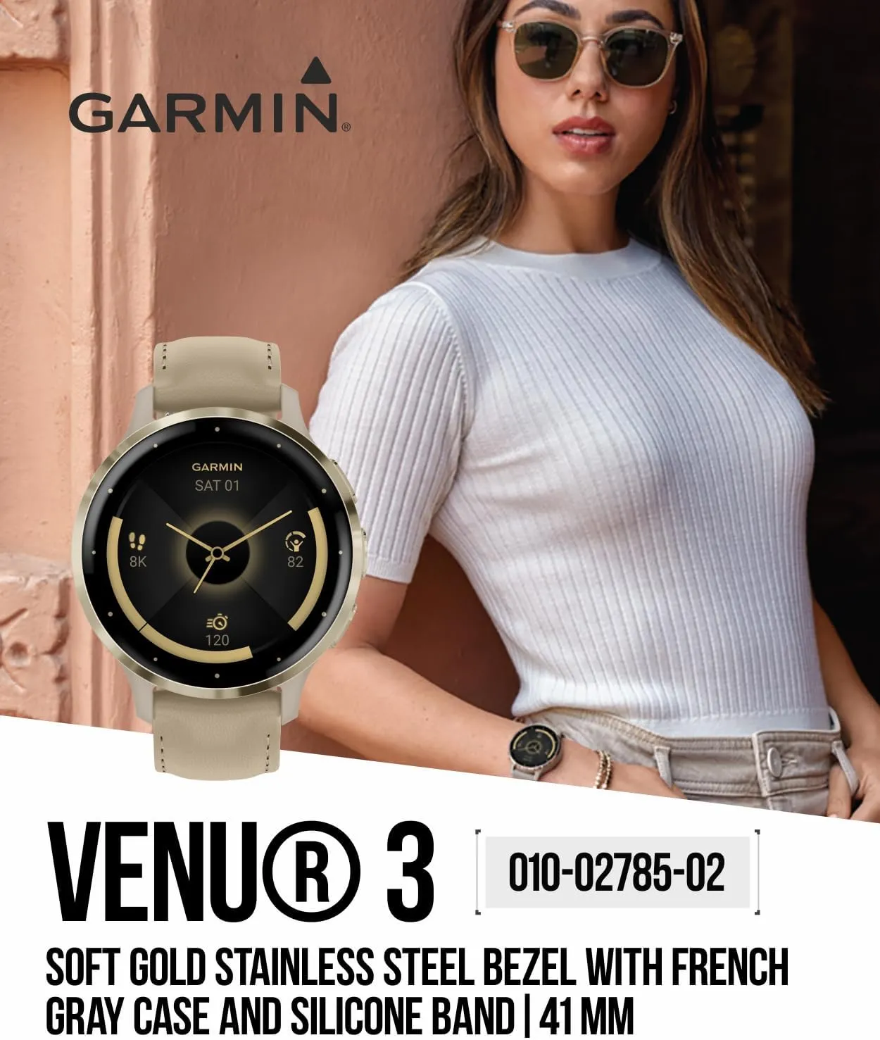 Garmin Venu 3S GPS Smartwatch, 41 mm