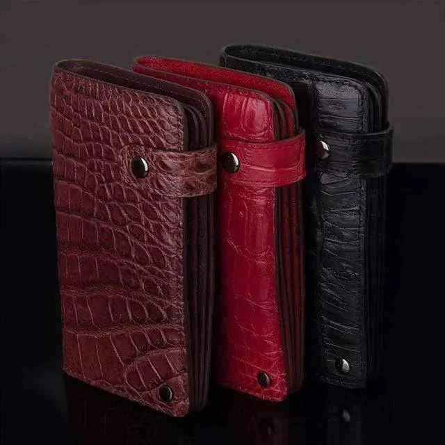 Genuine Crocodile Leather Skin Business Name Card Credit Holder ,Card Case