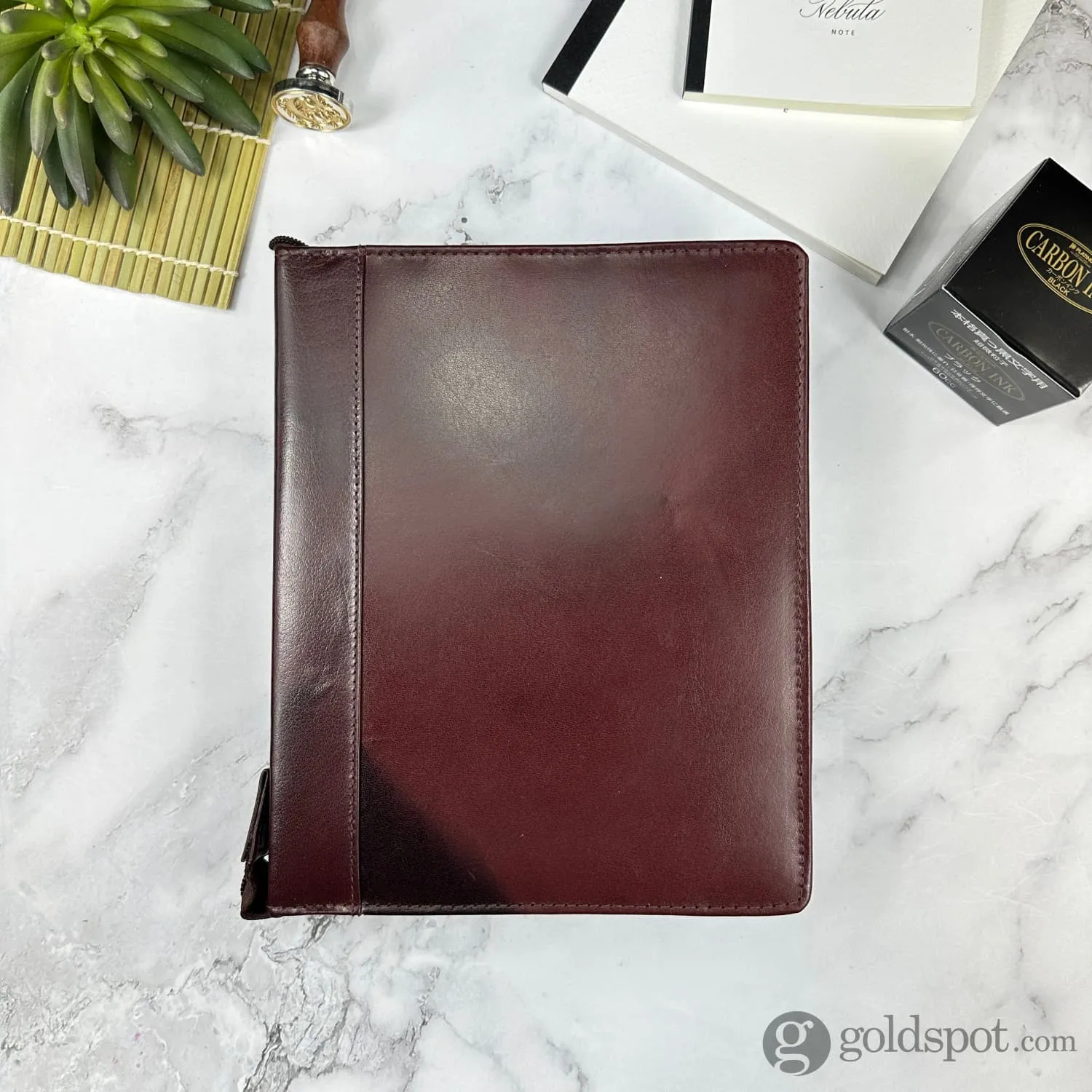 Girologio 24 Zippered Pen Case in Oxblood