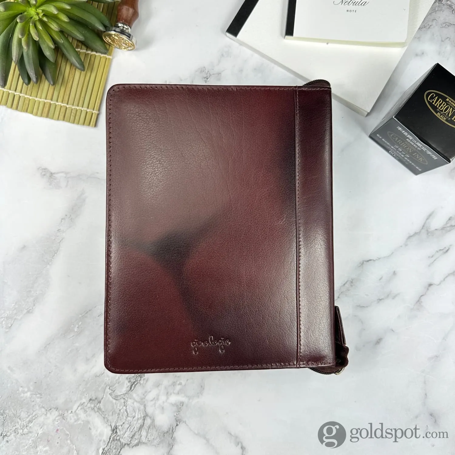 Girologio 24 Zippered Pen Case in Oxblood