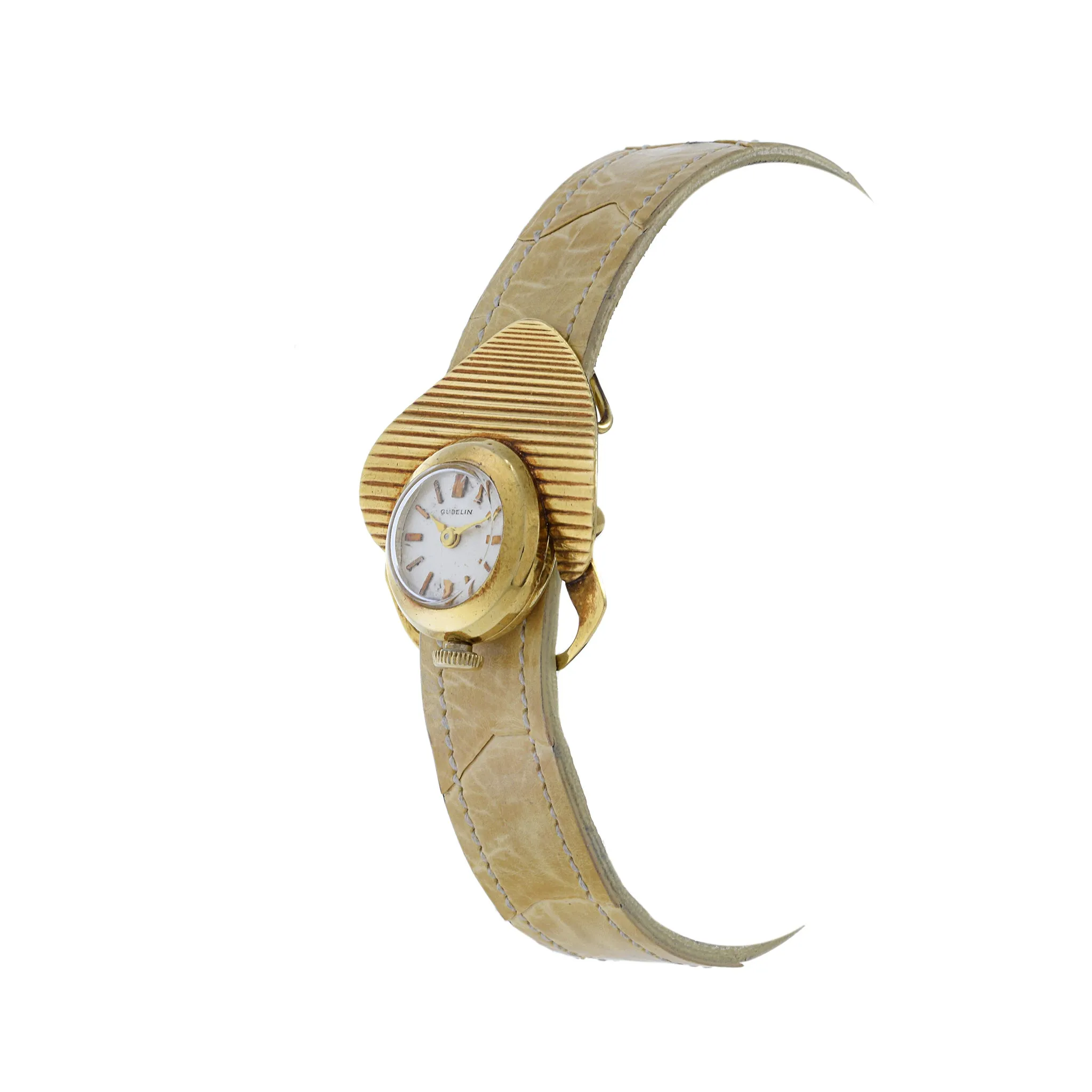 Gubelin 18K Gold Heart Shaped Cocktail Watch Manual Wind