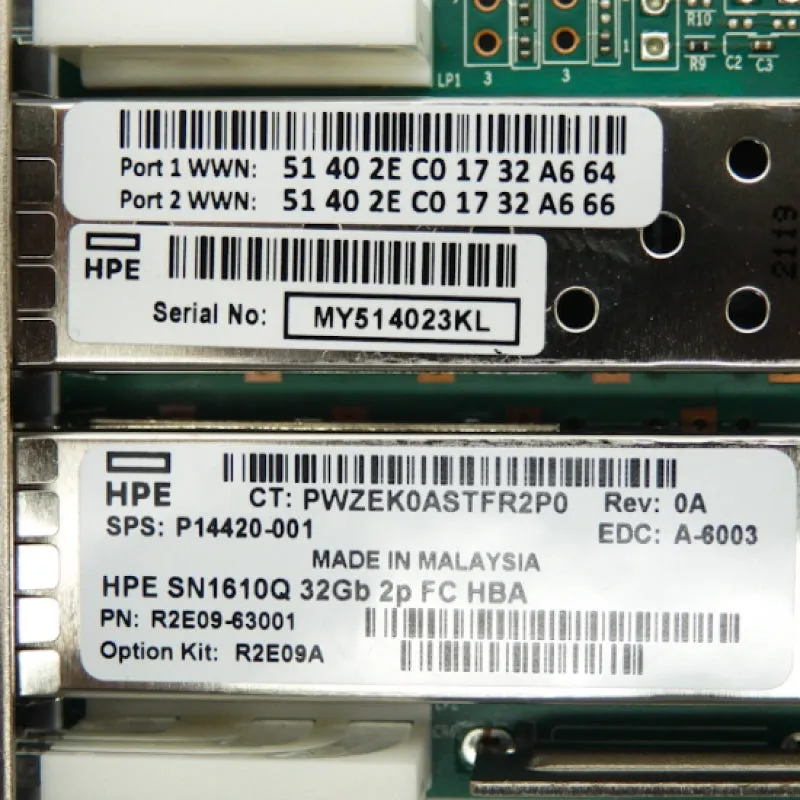 HPE 16Gb 2-Port Fibre Channel Host Bus Adapter QLE2772-CU-HE