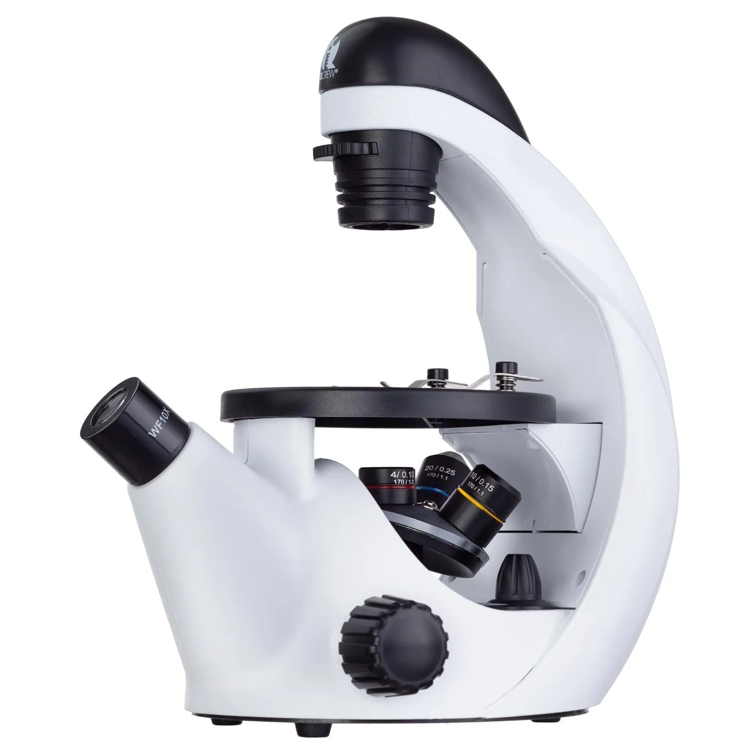 IQCrew by AmScope IN50 Science Discovery Series Inverted Compound Microscope 40X-500X Magnification with 3MP Digital Eyepiece Camera