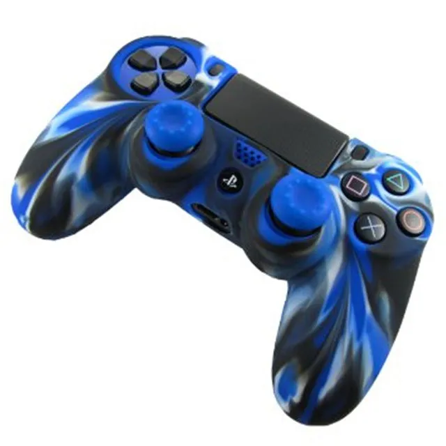 IVYUEEN 2 in 1 Soft Silicone Rubber Case Cover For Play Station Dualshock 4 PS4 DS4 Pro Slim Wireless Controller Skin   2 grips