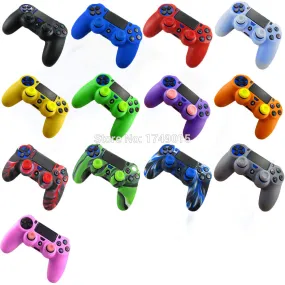 IVYUEEN 2 in 1 Soft Silicone Rubber Case Cover For Play Station Dualshock 4 PS4 DS4 Pro Slim Wireless Controller Skin   2 grips