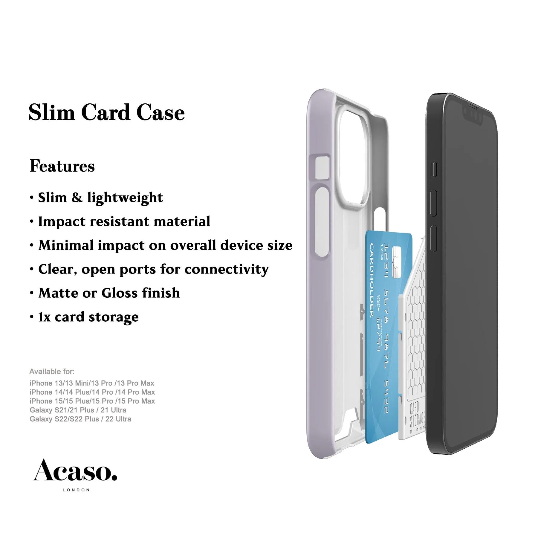 Lavender Slim Card Case