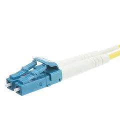 LC OM3 Duplex 2.0mm Fiber Optic Patch Cord, OFNR, Multimode 50/125, Aqua Jacket, Beige Connector, 9 meter (29.5 ft)